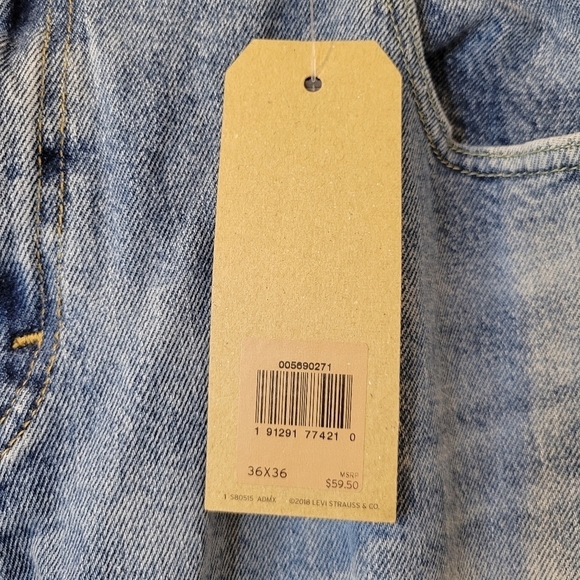 NWT Levi's 569 Loose Straight Blue Jeans, Size 36×36 - Picture 9 of 10